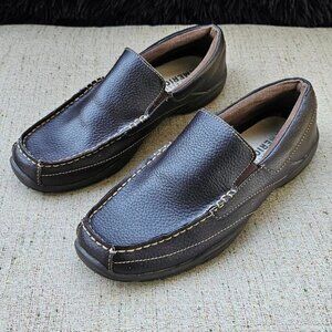 Perry Ellis Men Shoes Slip On Loafer Brown Leather Upper SOHO Size 8.5US